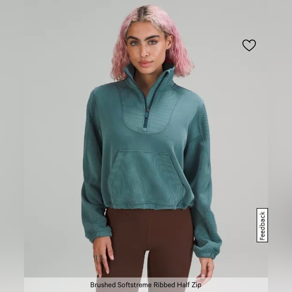 Lululemon Brushed Softstreme Ribbed Half Zip